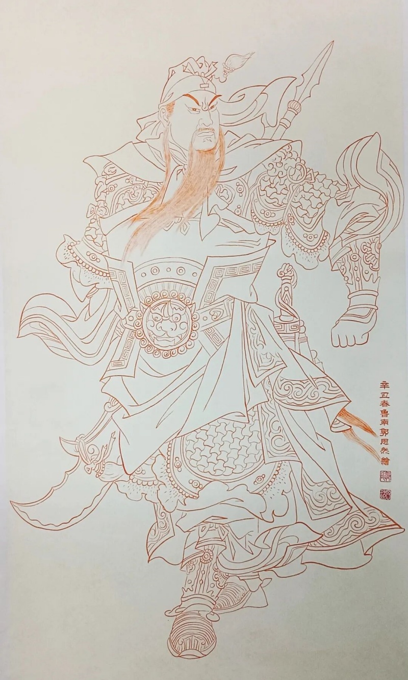 武圣之相，君子之风：郭思然笔下的关公禅韵！