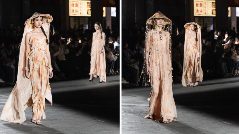 广东汕头：第五届潮汕服博会将T台搬进小公园