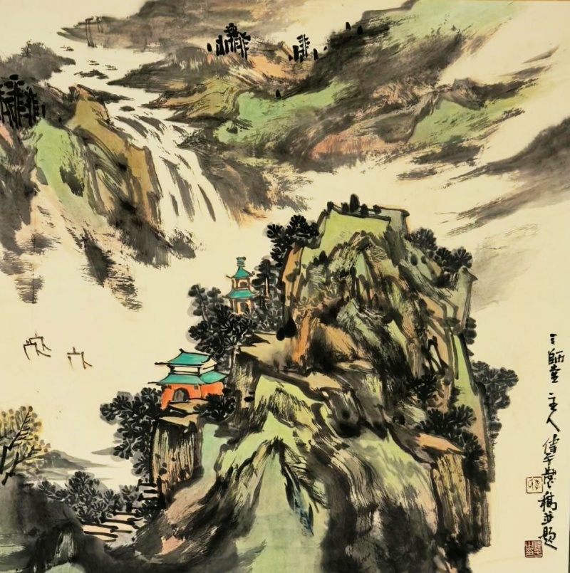 “百斗于初心,素墨绘青山”——枣庄画家李伟平山水画展在京开幕